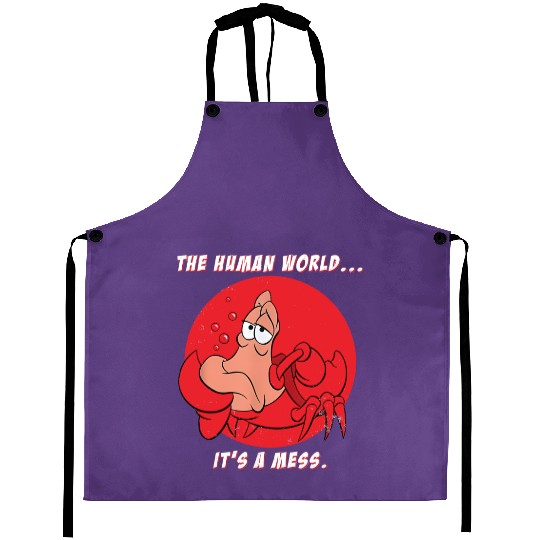 The Human World It's A Mess The Little Mermaid Sebastian Aprons, Disney Sebastian Aprons