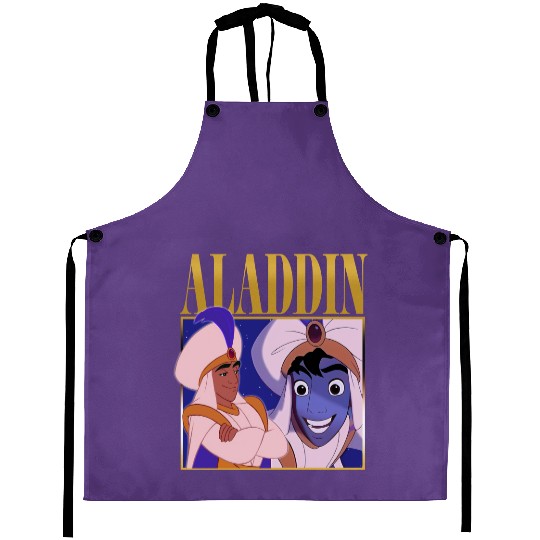 Disney Aladdin Vintage Style Aprons, Aladdin Magic Carpet Movie Cast Retro Aprons