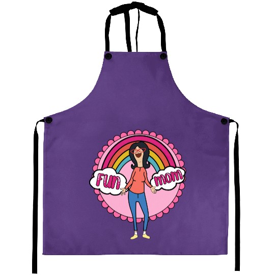 Boho Rainbow Bobs Burgers Linda Belcher Fun Mom Aprons
