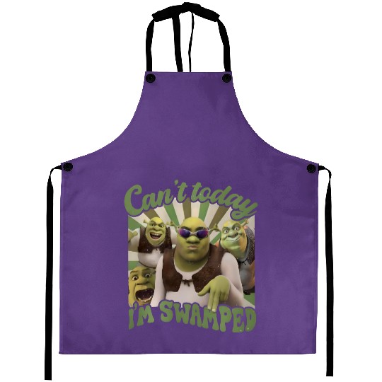 Shrek Aprons, Can't Today I'm Swamped Vintage Aprons, Disney Fiona Princess Aprons