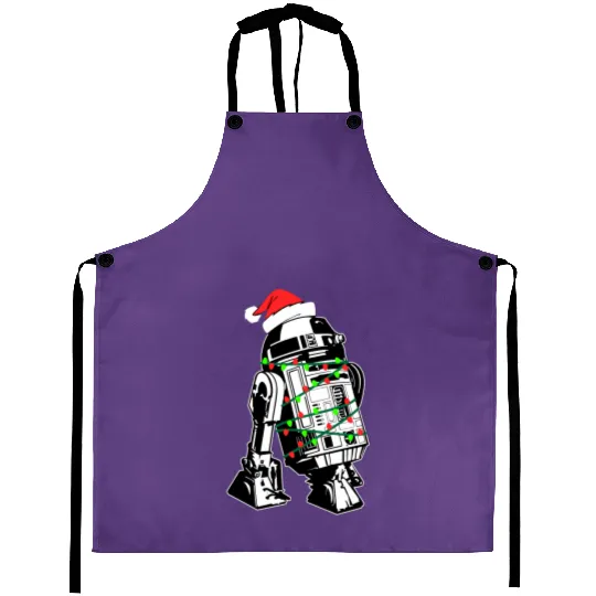 R2D2 Star Wars Christmas Lights Holiday Aprons Disney Galaxy's Edge