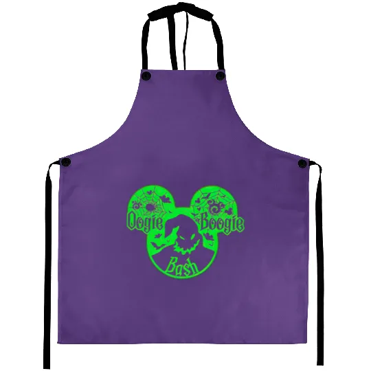 Disney Oogie Boogie Bash Aprons, Disney Halloween Aprons, Oogie Boogie Man Aprons, Nightmare Before Christmas Aprons