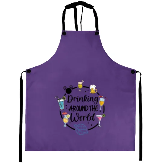 Disney Drinking Team Aprons, Drinking Around The World