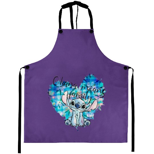 Disney Stitch Aprons,Ohana Means Family Aprons, Disney Vacation Aprons