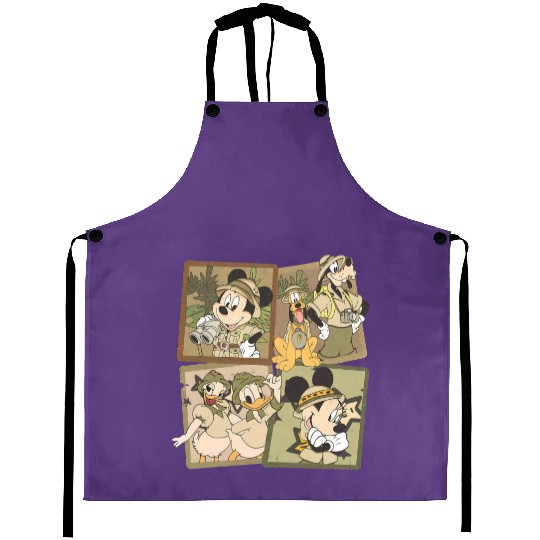 Disney Animal Kingdom Aprons, Vintage Animal Kingdom Aprons, Mickey Safari Aprons,