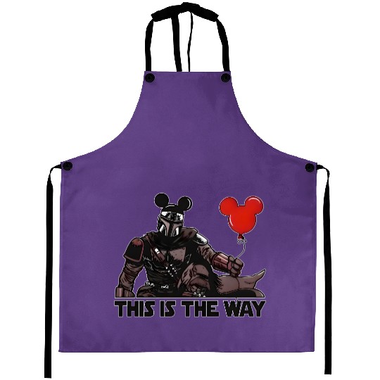 The Mandalorian This Is The Way Mickey Mouse Ears Aprons Disney Trip 2023 Aprons