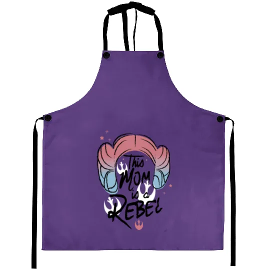 Retro Star Wars Princess Leia Aprons, This Mom Is A Rebel Aprons, Disney Mother's Day