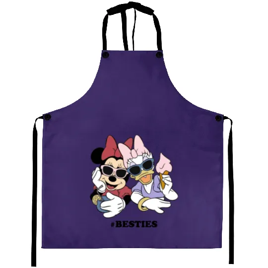 Retro Minnie and Daisy Aprons, Disney Bestie Aprons, Minnie Mouse Aprons, Disney Girl Trip, Disney Matching Aprons