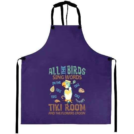 Vintage Tiki Room Aprons, Disneyland Family Aprons, Enchanted Tiki Room Aprons