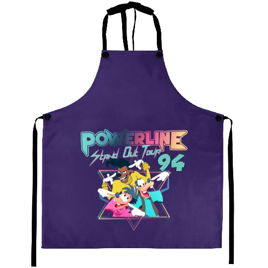 Disney A Goofy Movie Powerline World Tour 95 Retro 80s Aprons