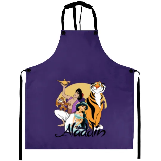 Retro Aladdin Squad Disney Aprons, Aladdin Character Aprons