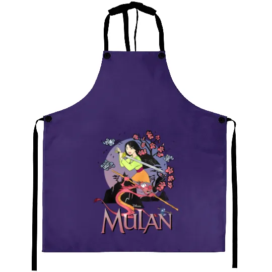 Disney Princess Mulan Aprons, Disney Aprons, Mulan Princess Aprons, Mulan Birthday Outfit