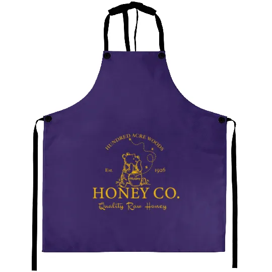 Winnie The Pooh Honey Co Aprons, Disney Winnie Aprons, Winnie The Pooh Aprons, Winnie The Pooh Co Aprons, Classic Pooh Bear Aprons