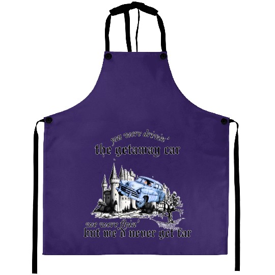 Discover Getaway Car Aprons, Taylor Reputation graphic Aprons