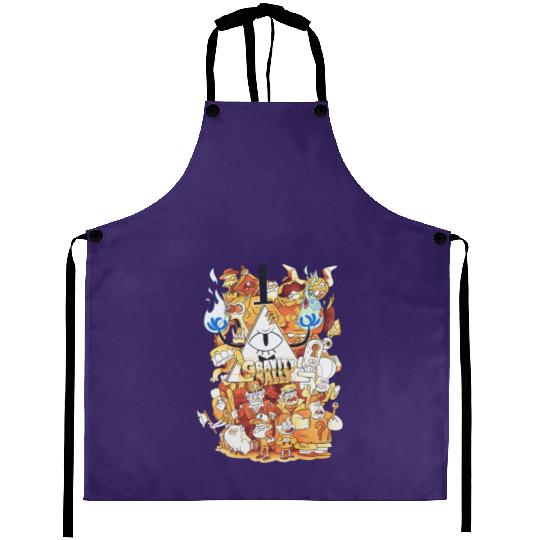 Gravity Falls Mystery Shack Retro 90s Aprons, Gravity Falls Aprons, Dipper Pines Aprons, Mabel Pines Aprons, Disney Characters