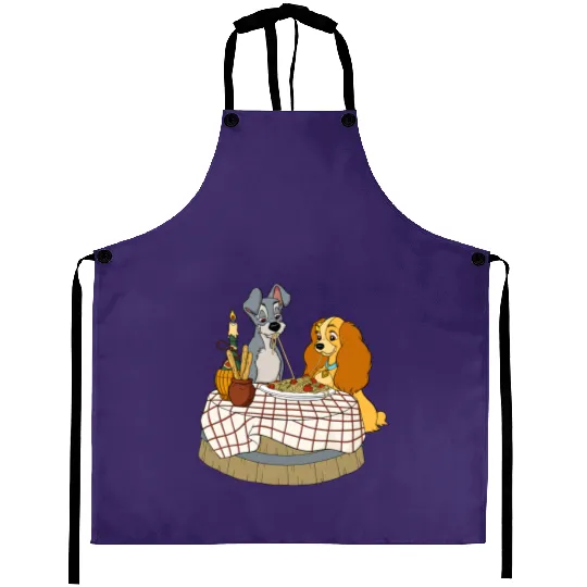 Disney Lady and Tramp Bella Notte Spaghetti Aprons, Lady and The Tramp Aprons