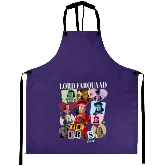 Lord Farquaad Eras Tour Aprons, Lord Farquaad Aprons, Shrek The Er as Tour Funny Aprons, Disney Shrek and Fiona Aprons