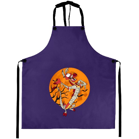 Disney Mulan Mushu Mummy Halloween Aprons, Mummy Mushu Halloween Aprons, Trick Or Treat Aprons