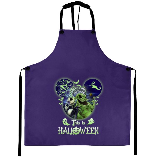 This is Halloween Oogie Boogie Bash 2024 Aprons, Disneyland Halloween Aprons
