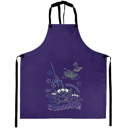 Disney Pixar Alien Pizza Planet Aprons, Disney Toy Story Pizza Planet Aprons, Disney Pizza Planet Aprons, Alien Pizza Planet, HarryHudsonShop