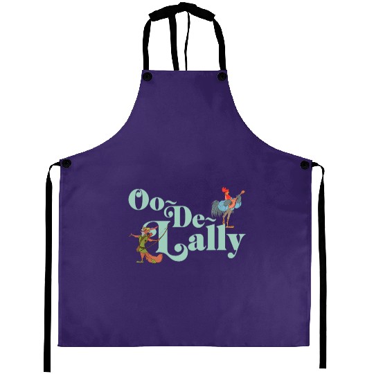 Disney Robin Hood Oo de lally Iconic Quote Chest Text Logo Aprons