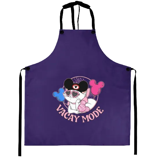Disney The Aristocats Marie Cat Vacay Mode Mickey Balloon Aprons, Disney Cat Aprons