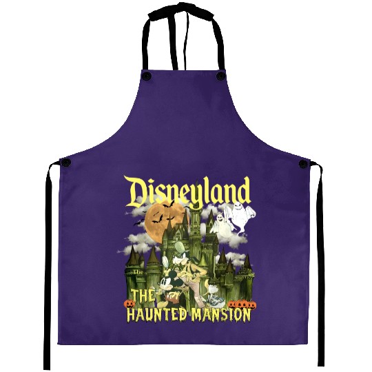 Vintage Disneyland Haunted Mansion Aprons, Disney Halloween Aprons