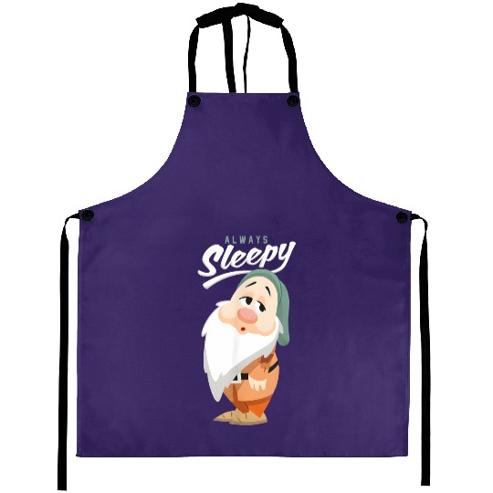 Disney Snow White And The Seven Dwarfs Always Sleepy Aprons, WDW Magic Kingdom Disneyland Family Vacation Birthday Gift