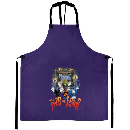 Retro Mickey And Friends Tower Of Terror Aprons, Mickey And Friends Aprons, Disneyworld Disney Aprons