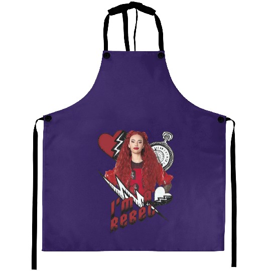 The Rise Of Red Im A Rebel Red Aprons, Disney Descendants 4 Movie Aprons, Birthday Girl 2024 Trip Aprons