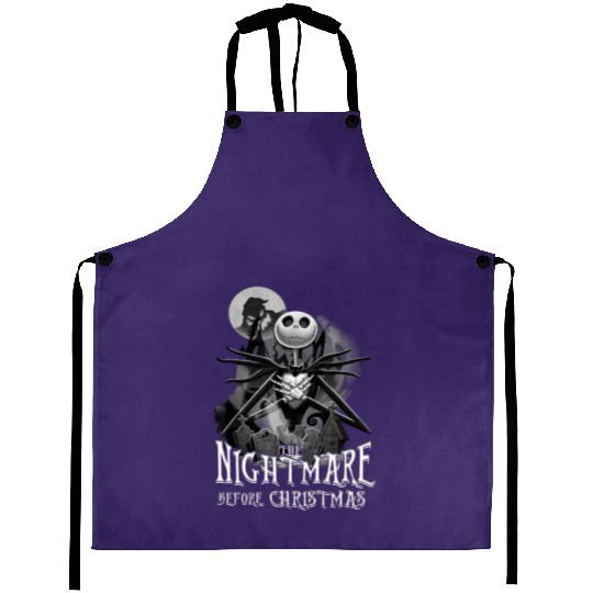 Jack Skellington Nightmare Before Christmas Halloween Aprons, Disney Halloween Party