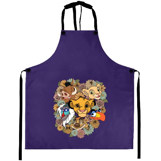 Disney The Lion King Movie Characters Floral Aprons, Disney Simba and Nala Aprons