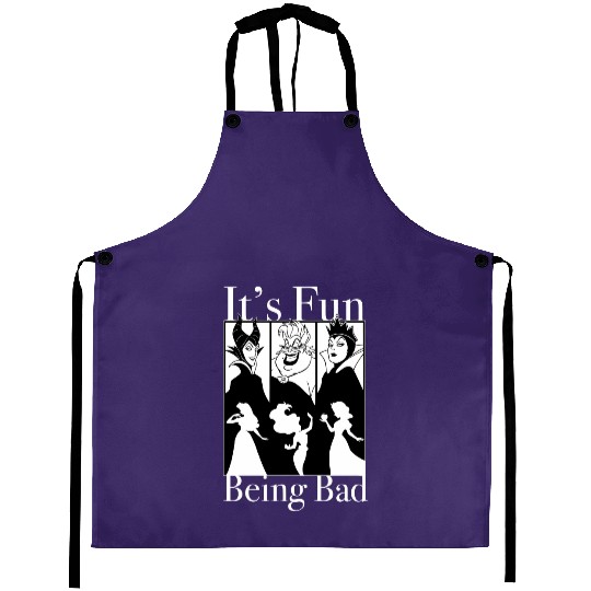 It's Fun Being Bad Disney Villains Aprons,
