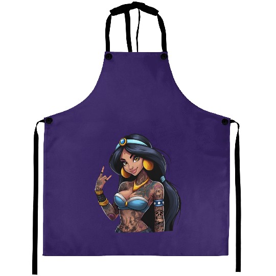 Discover Jasmine Aprons, Disney Princess, Disney Aprons, Rock Punk Tattoo, Disney Princess Tattoo Aprons