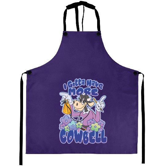 Disney Clarabelle Cow Aprons, I Gotta Have More Cowbell Aprons, Disney Trip Aprons