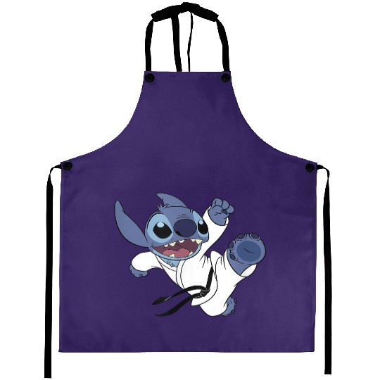 Discover Disney Lilo & Stitch Karate Kick Black Belt Cute Aprons