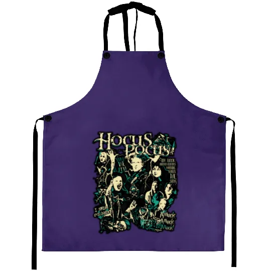 Retro Hocus Pocus  Aprons, Sanderson Sisters Disney Witches Aprons, Vintage Spooky Vibes Aprons