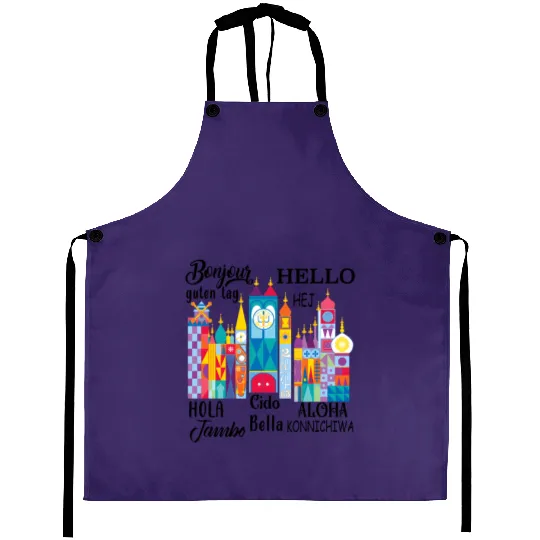 It's a Small World Aprons, Disney Aprons, Disney Small World, Many Languages Aprons