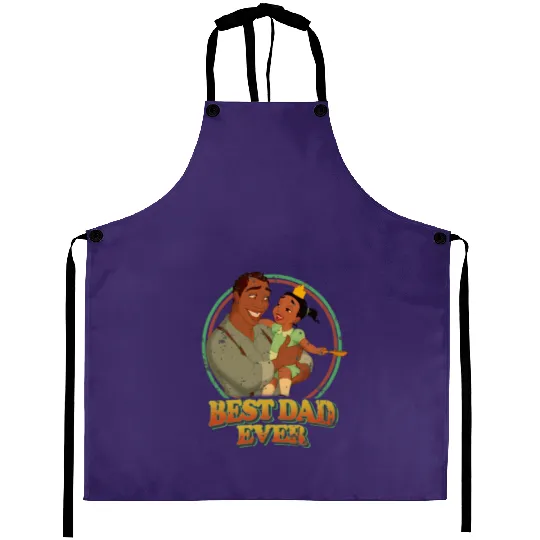 Retro James And Tiana Best Dad Ever Disney Aprons