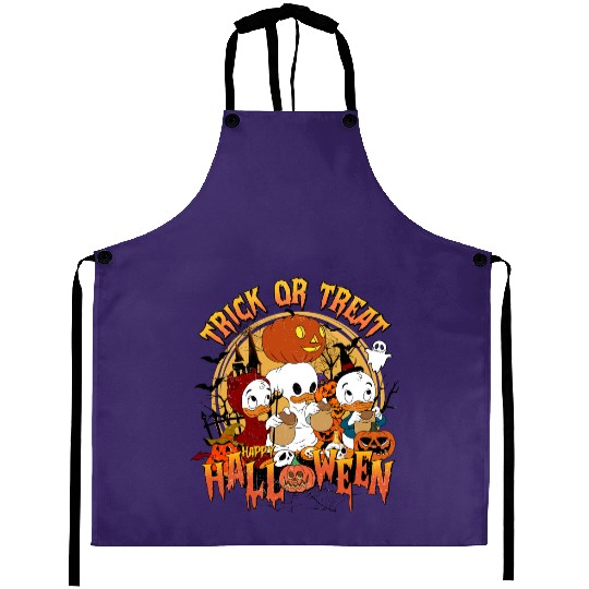 Disney Halloween DuckTales Huey Louie Dewey Trick or Treat Aprons