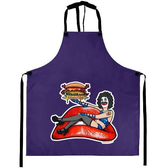 Dr Frankenburger Bobs Burgers Rocky Horror Parody Aprons