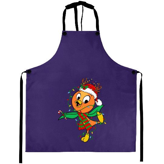 Disney Orange Bird Santa Costume Christmas Lights Aprons