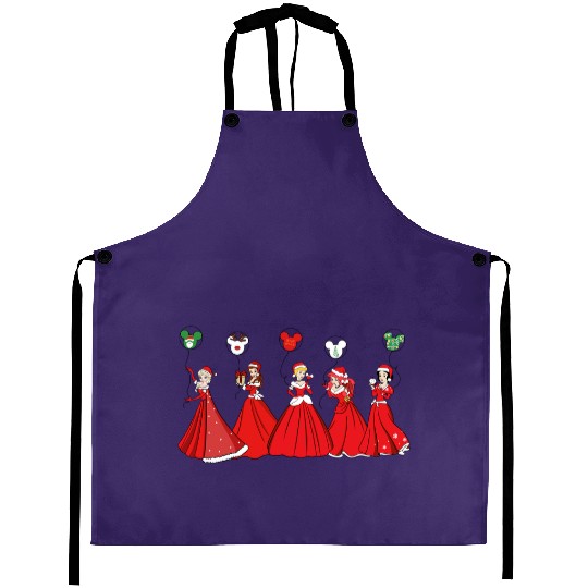 Princess Christmas Aprons, Disneyland Christmas Aprons