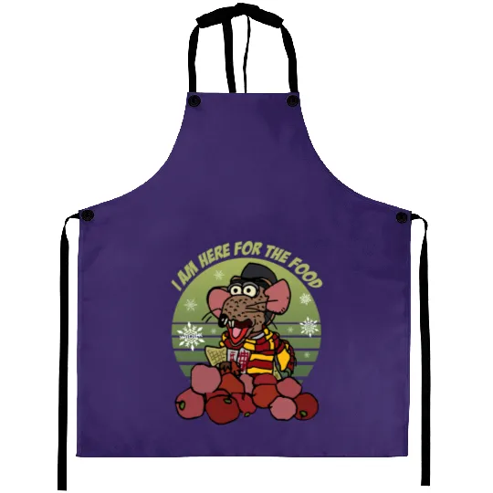 Rizzo the Rat I Am Here For The Food  Aprons, Disney The Muppet Christmas Carol Aprons