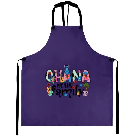 Ohana Means Family Aprons, Ohana Aprons, Disney Aprons
