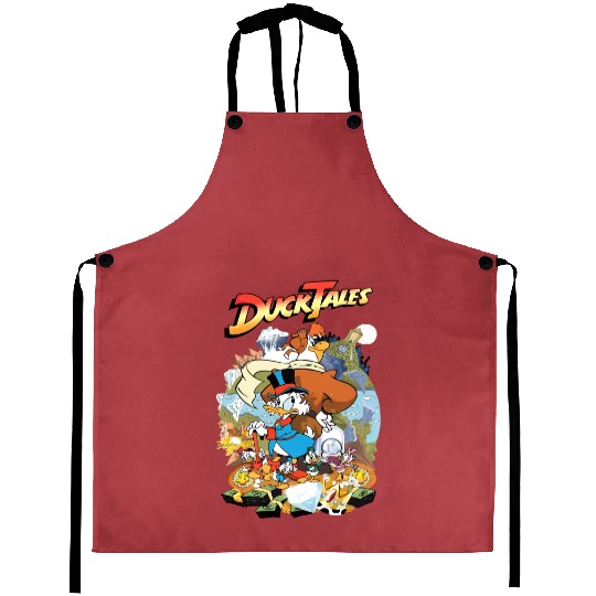 Vintage Disney 90s Funny DuckTales Money Colors Aprons, Disney DuckTales Aprons, Donald Duck Aprons, Disneyworld Aprons