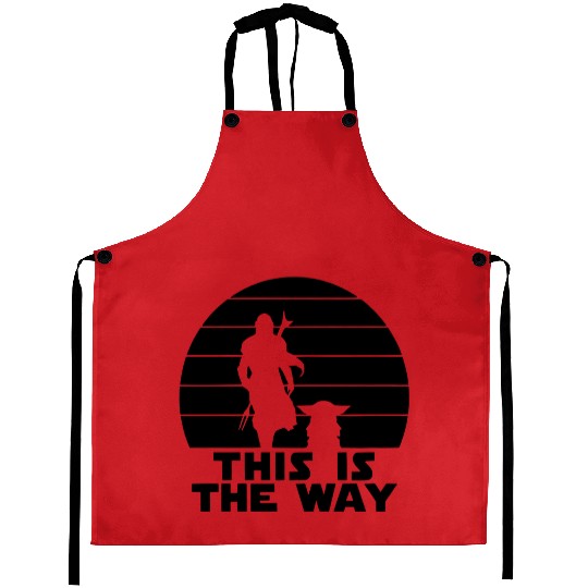 This is the way, Disney Family and couple Aprons, disney matching Aprons, disney mandalorian  Aprons