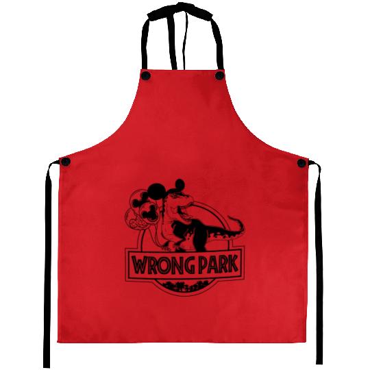 Wrong Park Disneyland Aprons, Disney Dinosaur Aprons, Jurassic Park Aprons