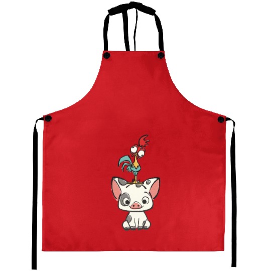 Colors Disney Moana Aprons, Hei Hei and Pua Aprons
