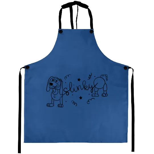 Cute Slinky Dog Disney Aprons, Disney Aprons, Mickey Ears Slinky Dog Aprons